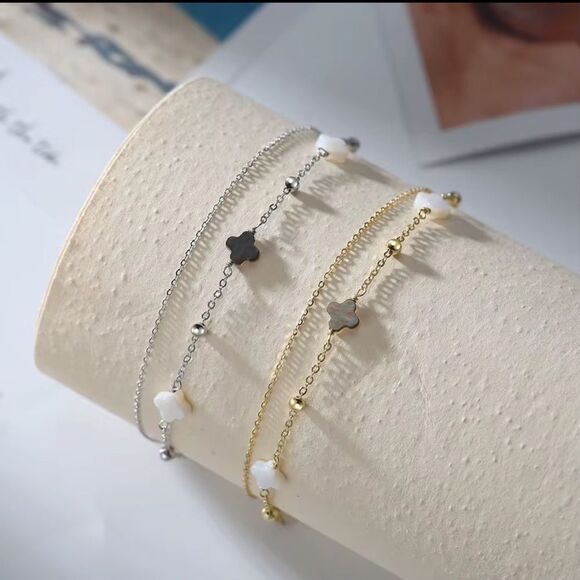 ENA925 14k over Sterling Silver Anklet - Picture 4 of 5